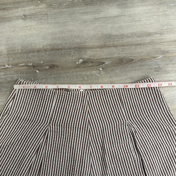 American Apparel Striped Cotton High Waist Shorts, xs - Picture 5 of 6